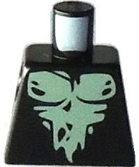 Lego Torso LotR Bare Chest with White Muscles Pattern (Necromancer of Dol Guldur) / Black