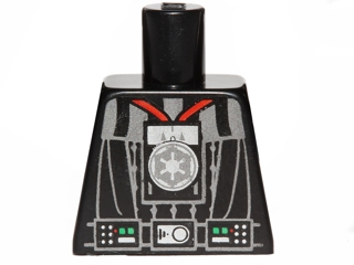 Lego Torso SW Darth Vader Imperial Logo Medal Pattern / Black