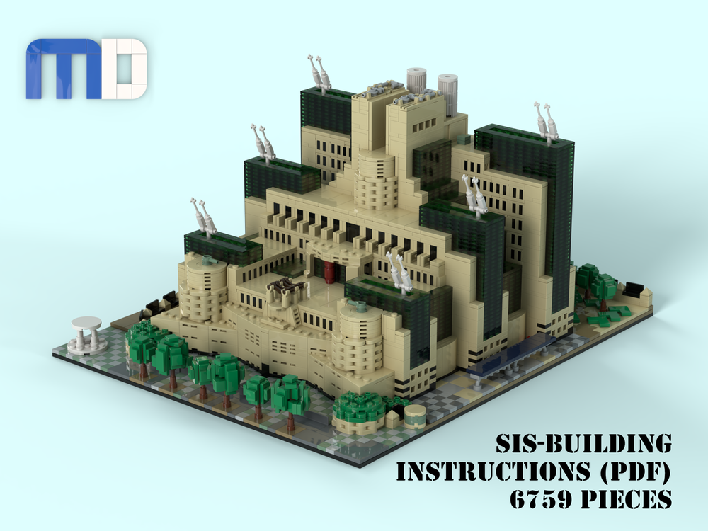 Lego SIS-Building (Vauxhall Cross / MI6) MOC