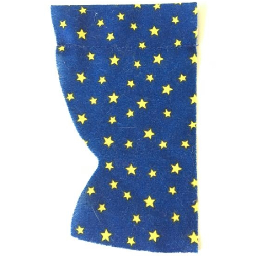 Lego Duplo Curtain Right, with Yellow Stars Print / Dark Blue