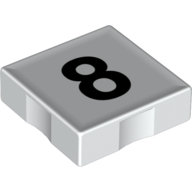 Lego Duplo Tile 2 x 2 with Number '8' Print