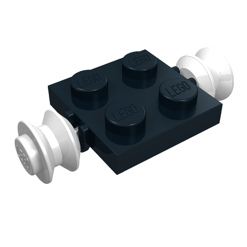 Lego Plate Special 2 x 2 with Wheels White