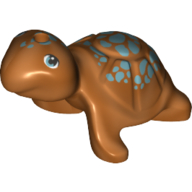 Lego Animal, Turtle with Dark Turquoise Spots print
