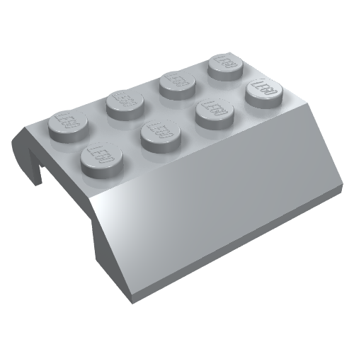 Lego Slope 45° 4 x 4 Double with Locking Hinge / Light Bluish Gray