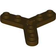 Lego Technic Plate Rotor 3 Blade with Smooth Ends, 6 Studs, 1 Bottom Ridge (Propeller) / Dark Brown