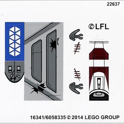 Lego Sticker Sheet for Set 75037-1