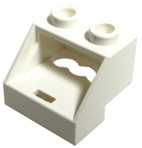Lego Electric, Light Slope 45 2 x 2 Cabinet with Opening and Lamp Holes / White