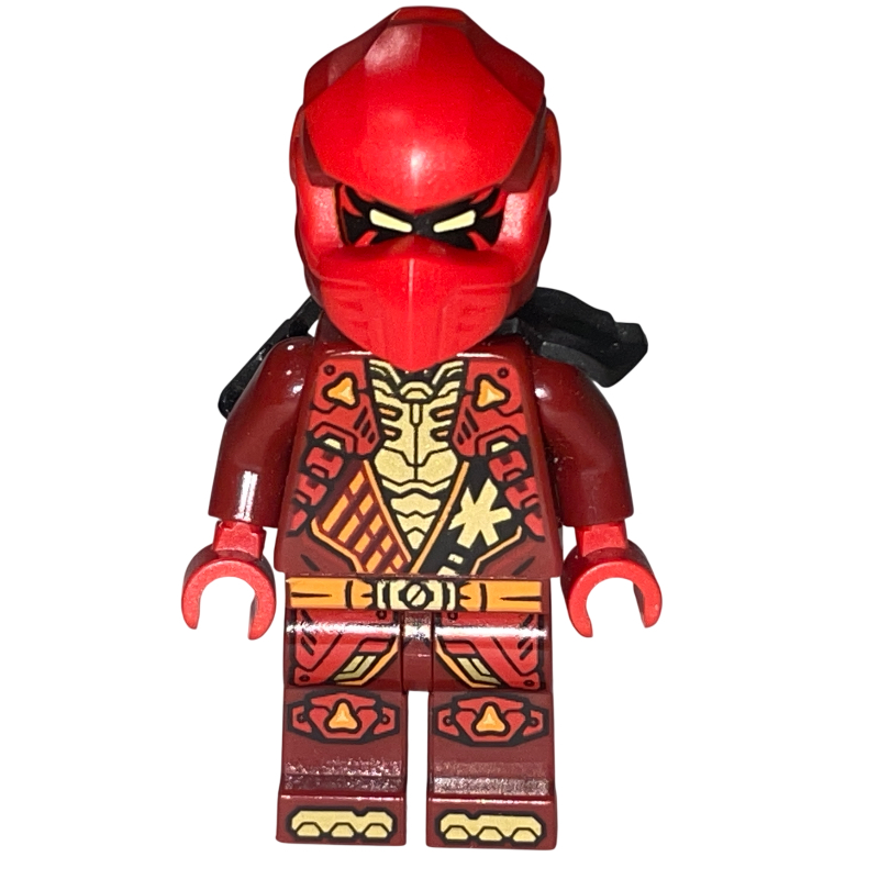 Lego Kai, Dark Red Suit, Red Helmet, Scabbard