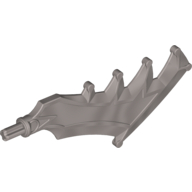 Lego Large Figure Weapon Axe, Sword with Jagged Blade / Flat Silver
