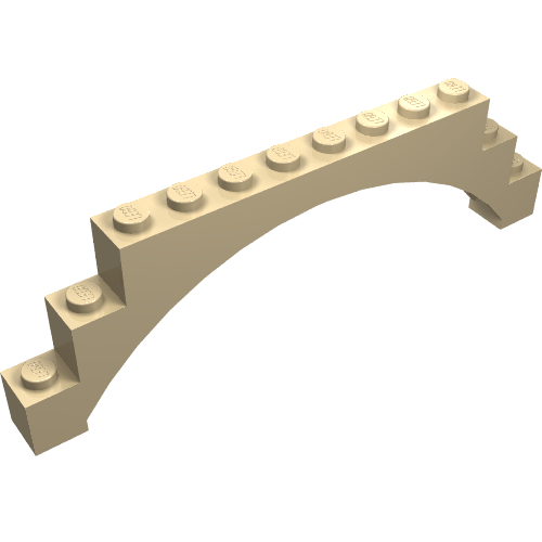 Lego Brick Arch 1 x 12 x 3 Raised Arch / Tan