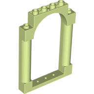 Lego Panel 1 x 6 x 7 with 2 Columns and Arch / Yellowish Green