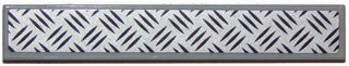 Lego Tile 1 x 6 with Silver Tread Plate Pattern (Sticker) - Set 60112