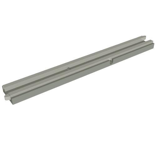 Lego Train Track 12V Conducting Rail Straight / Light Gray
