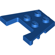 Lego Wedge Plate 3 x 4 with Stud Notches / Blue