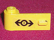 Lego Door 1 x 3 x 1 Left with Train Logo Black Pattern (Sticker) - Set 4546