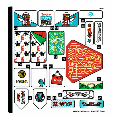 Lego Sticker Sheet 3 for Set 71741-1