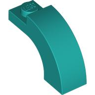 Lego Brick Arch 1 x 3 x 1 2/3 Curved Top / Dark Turquoise