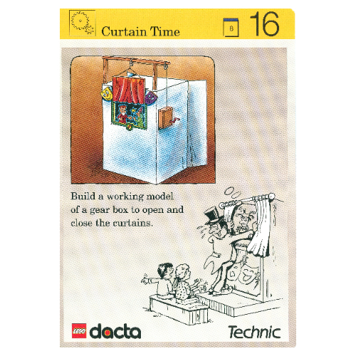 Lego Activity Card, Set 9603, Simulation 16 - Curtain Time