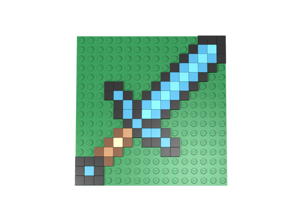 Lego Minecraft Diamond Sword