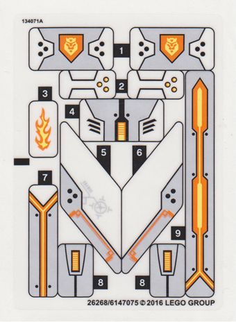 Lego Sticker Sheet for Set 70327-1