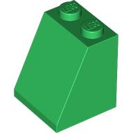 Lego Brick Sloped 65° 2 x 2 x 2 Smooth without Bottom Tube / Green