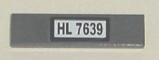 Lego Tile 1 x 4 with 'HL 7639' Pattern (Sticker) - Set 7639