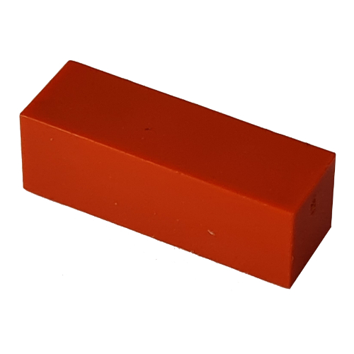 Lego Modulex Tile 1 x 3 with Internal Support / Modulex Red