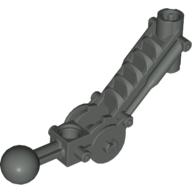 Lego Large Figure Skeletal, Limb, Angular with Ball Joint, and Axle Hole / Dark Gray