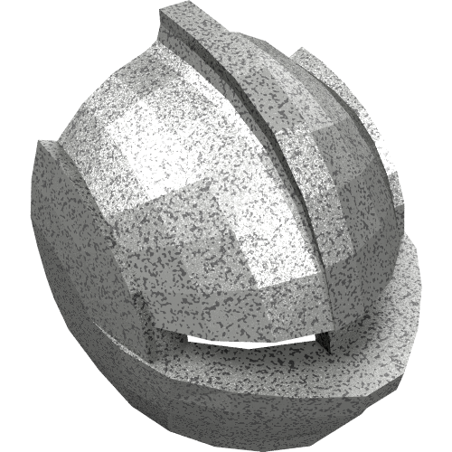 Lego Headwear Accessory Visor for Danju Minifig / Speckle DBGray-Silver