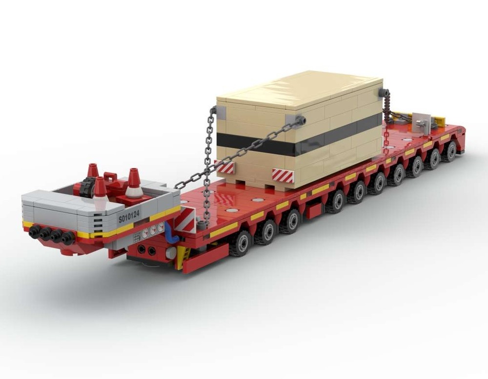 Lego 10 Axles Semi Low Loader Trailer