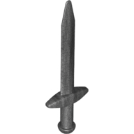 Lego Weapon Sword / Greatsword Pointed with Thick Crossguard / Pearl Titanium