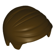 Lego Hair Smooth Combed Sideways / Dark Brown