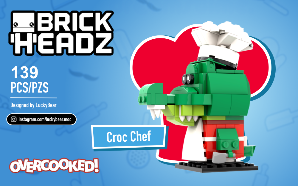Lego Overcooked Croc Chef BrickHeadz