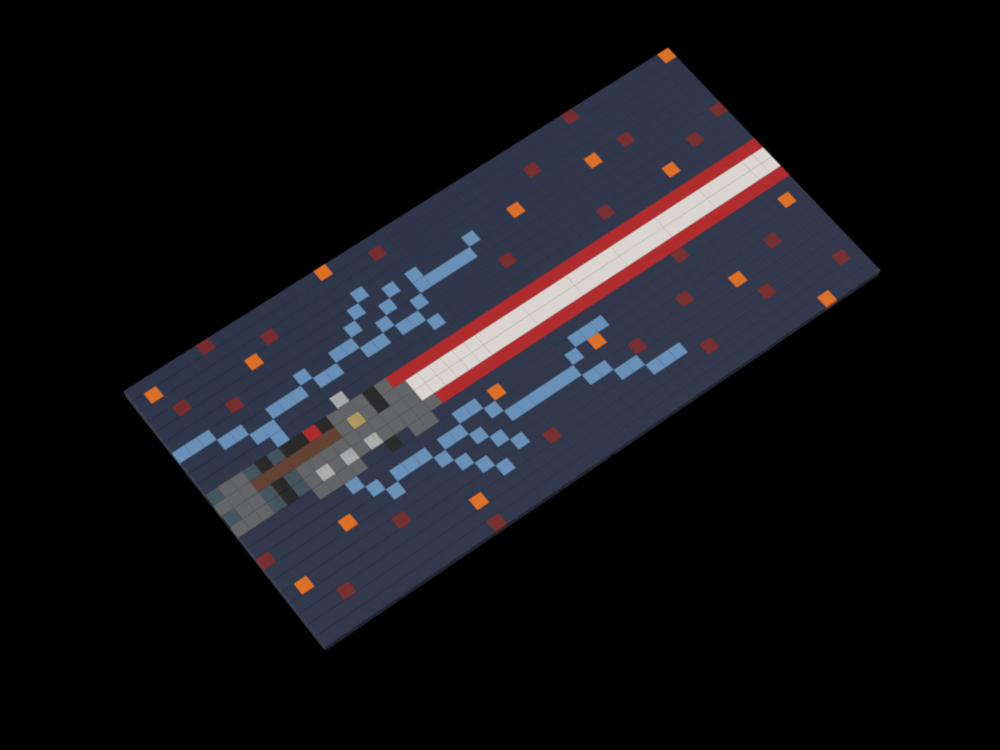 Lego Starkiller's Lightsaber Mosaic