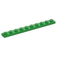 Lego Plate 1 x 10 / Bright Green