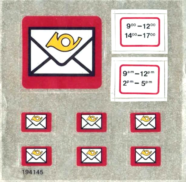 Lego Sticker Sheet for Set 6362-1