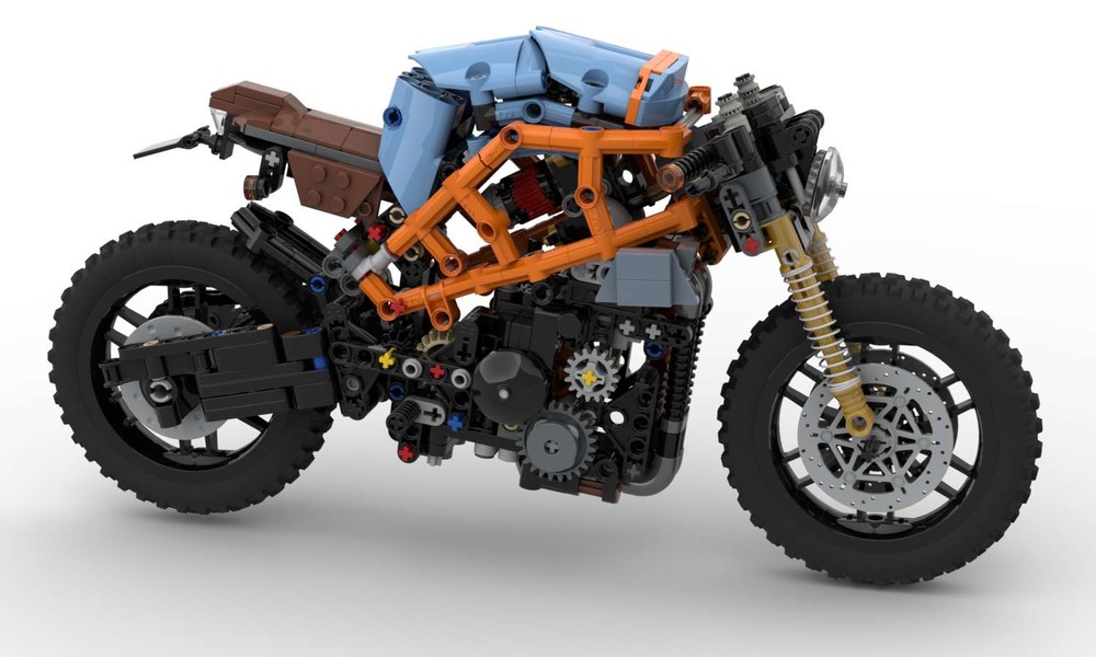 Lego HD.One - Custom modular drivetrain Motorbike