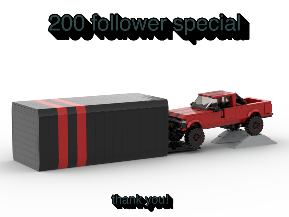 Lego container for 1972 ford F-100 prerunner