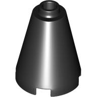 Lego Cone 2 x 2 x 2, Open Stud / Black
