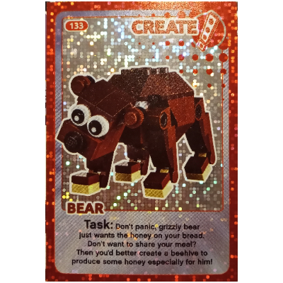 Lego Trading Card, Create The World - Bear (foil)