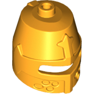 Lego Helmet Castle Closed with Eye Slit / Bright Light Orange