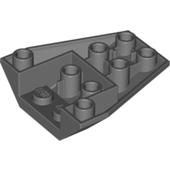 Lego Brick Wedged, Sloped Inverted 4 x 4 Triple [4 Connections between Front Studs] / Dark Bluish Gray