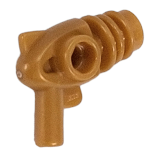 Lego Weapon Gun Ray / Sci Fi - Rounded Heat Diffusers / Pearl Gold