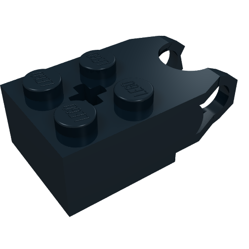 Lego Technic Brick Special 2 x 2 with Ball Socket Reinforced and Axle Hole / Black