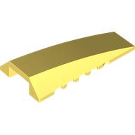 Lego Brick Wedged, Curved 4 x 8 No Top Studs / Bright Light Yellow