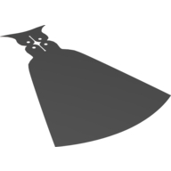 Lego Large Figure Cape, Pointed Collar with Black Back (Zurg)