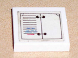 Lego Tile 2 x 2 without Groove with Appointment Book, Open Pattern (Sticker) - Set 295