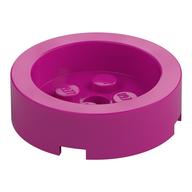 Lego Brick Round 4 x 4 with Recessed Center / Magenta