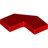 Lego Tile Special 2 x 2 Corner with Cut Corner - Facet / Red