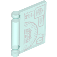 Lego Book Cover with Computer Screen print / Trans-Light Blue